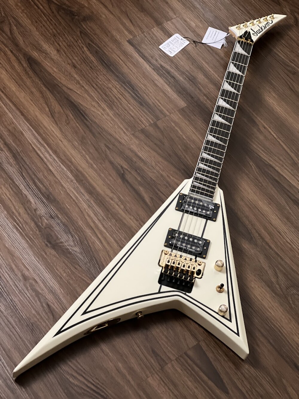 Jackson Pro Series Rhoads RR3 in Ivory with Black Pinstripes